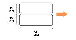 Етикетки Білі 50х15 мм 460 шт для NIIMBOT B21, B3S, B1