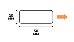 Етикетки 50х20 мм 320 шт Білі для NIIMBOT В21, B3S, B1