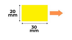 Етикетки Жовті 30х20 мм 320 шт для NIIMBOT B21, B3S, B1