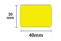 Етикетки 40х30 230 шт Жовті для NIIMBOT В21, B3S, B1