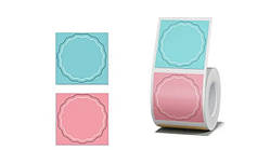 Етикетки Круглі Кольорові Wavy Round 34х34 мм 200 шт NIIMBOT B21, B3S, B1