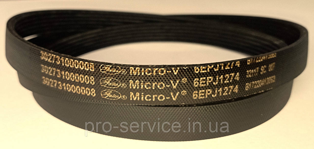 Ремінь 34010676  6EPJ 1274 для пральних машин Brandt, Thomson