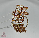 Золота Каблучка зі вставкою цирконій, фото 2