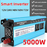 Інвертор Carmaer 5000W 12V-220V, Перетворювач напруги 3 розетки