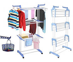 Складана сушарка для білизни Garment Rack три яруси до 40 кг (172х73х64см)