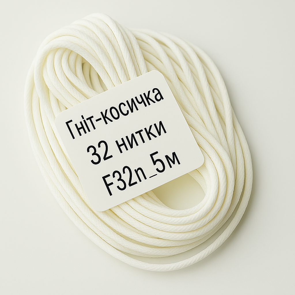 Гніт-косичка бавовняний, 32 нитки Проміс-Плюс, 5 м