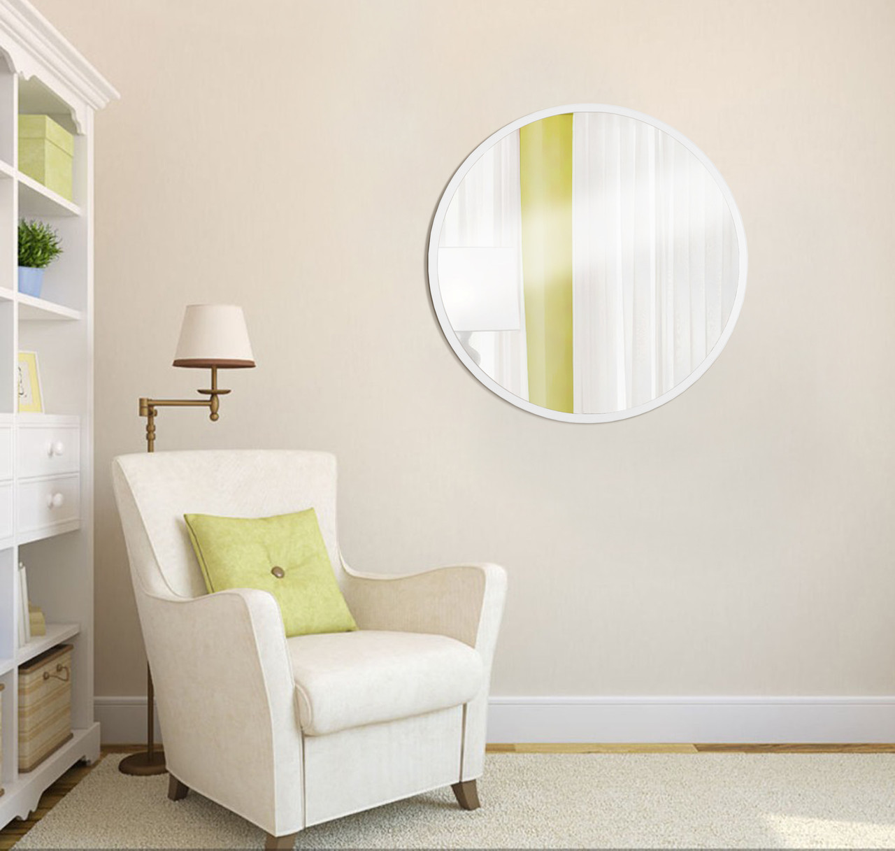 Кругле дзеркало на основі ДСП 60 см, фото 1