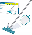 Набір для чищення басейну Bestway, сачок, щітка, ручка, бірюзовий, 58013, фото 5