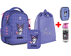 Шкільний набір Kite Education Kuromi SET_HK25-555S-2 (рюкзак, пенал, сумка) + в подарунок пляшка та ланчбокс