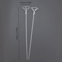 Палички тримачі для кульок фольгованих прозорі 40 см (50 шт.)