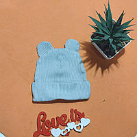 Дитяча трикотажна шапочка для немовлят весна осінь 36 підходить за рахунок відворота і на більше вік