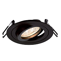 Точковий світильник Biom під led лампу MR16/GU5.3 без лампи вбудовуваний круг чорний SP-02R-B-AL