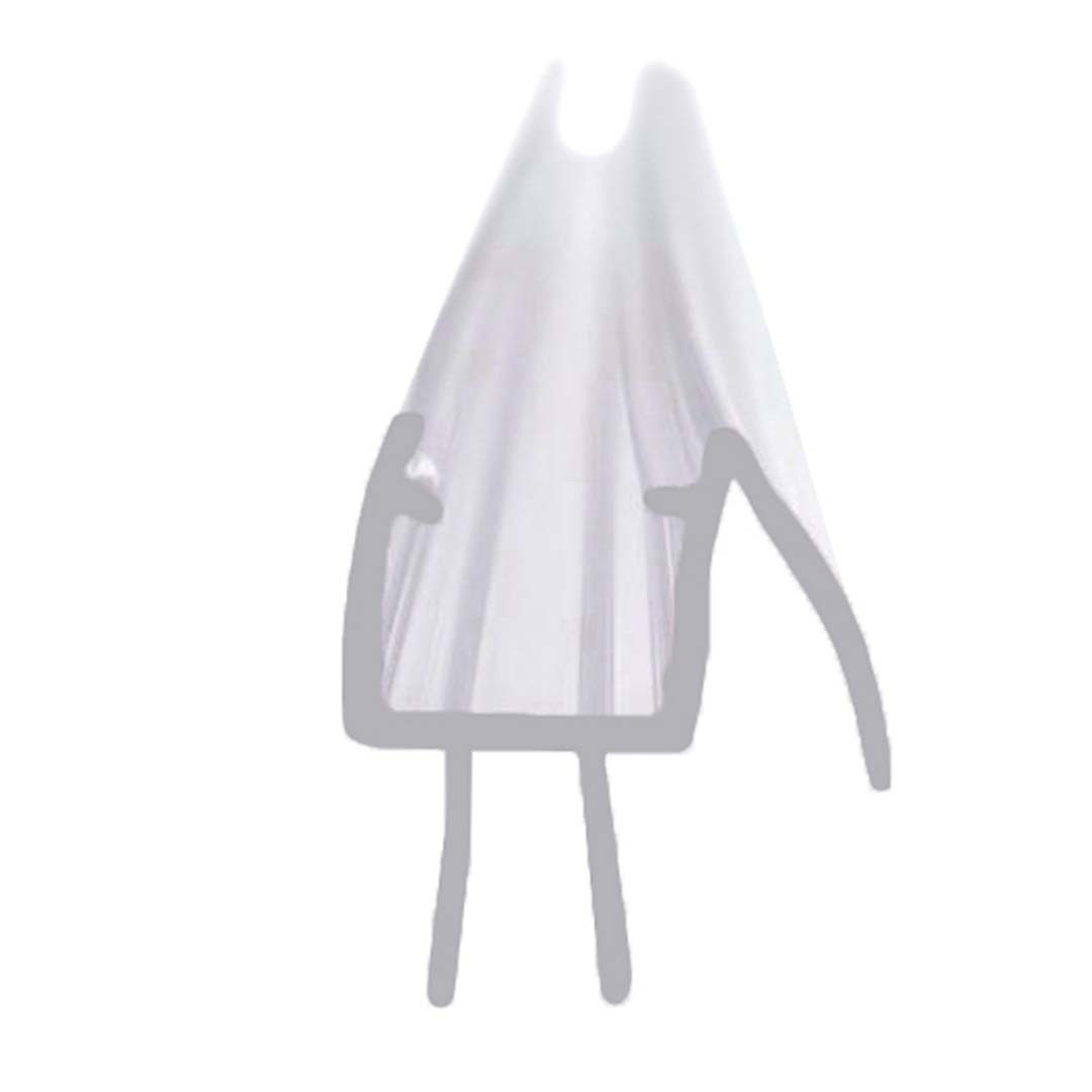 NFU-201-24-00-L2500 Ущільнювач дверей душової кабіни під скло 8 мм на низ дверей, ультра прозорий, довжина 2500мм, фото 1