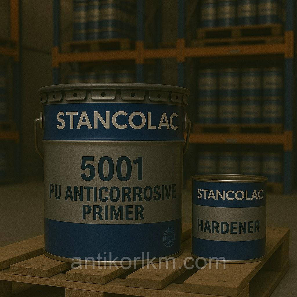 Грунтівка Поліуретанова Двокомпонентна 5001 PU ANTICORROSIVE PRIMER STANCOLAC, 10КГ + 2КГ, фото 1
