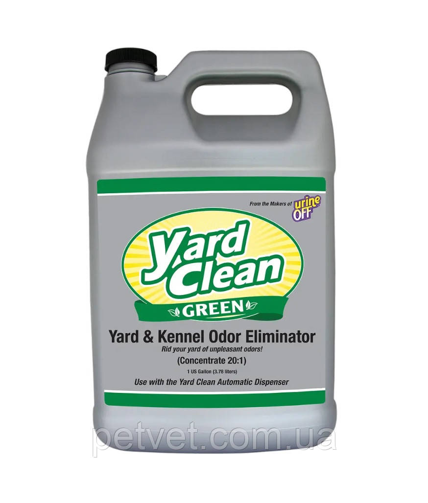 Tropiclean Urine Off Yard Clean засіб для видалення органічних плям, запахів у дворі та вольєрі, концентрат, 3,8 л, фото 1