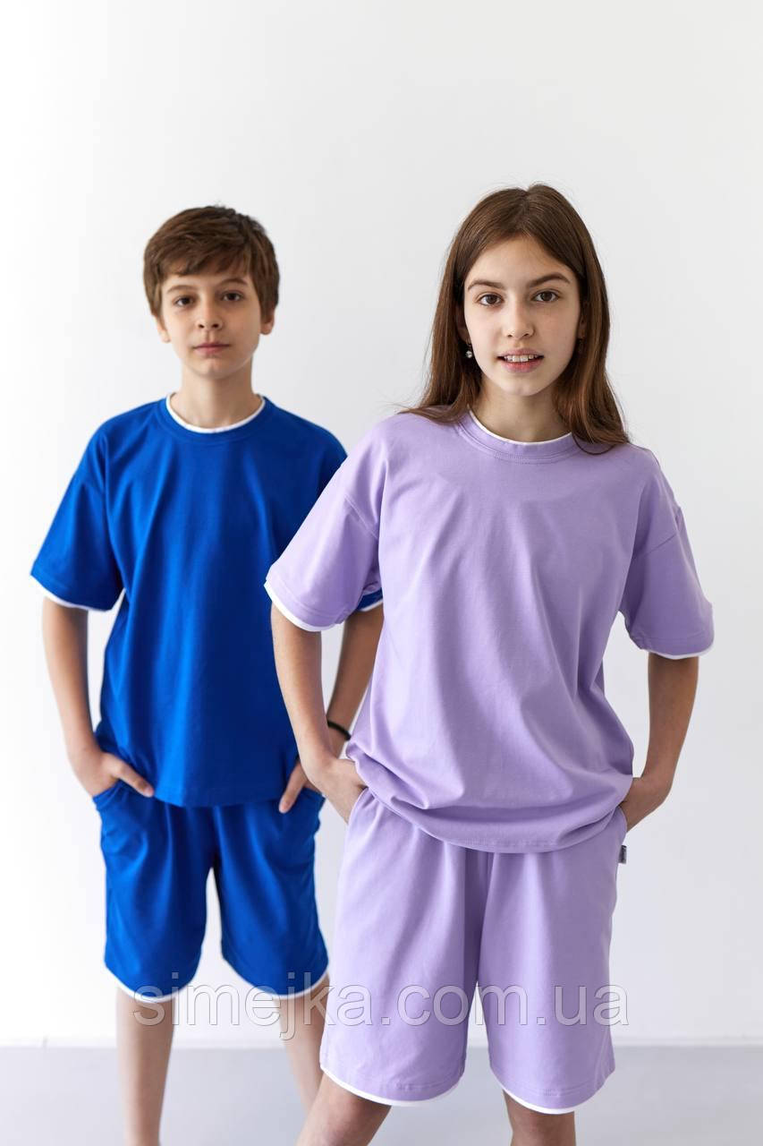 Футболка дитяча з імітацією подвійного коміру та манжету, фото 1