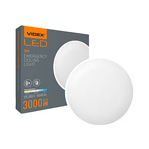 LED Світильник аварійний накладний з датчиком руху VIDEX 30W 2700-6500K 220V VL-CLR-EM300-2, фото 1