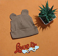 Дитяча трикотажна шапочка для немовлят весна осінь 36 підходить за рахунок відворота і на більше вік