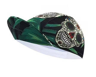 Спортивна вело кепка з Черепом зелена (53-57) М