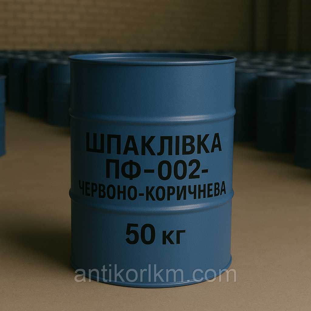 Шпаклівка ПФ-002 Червоно-Коричнева, 50 кг