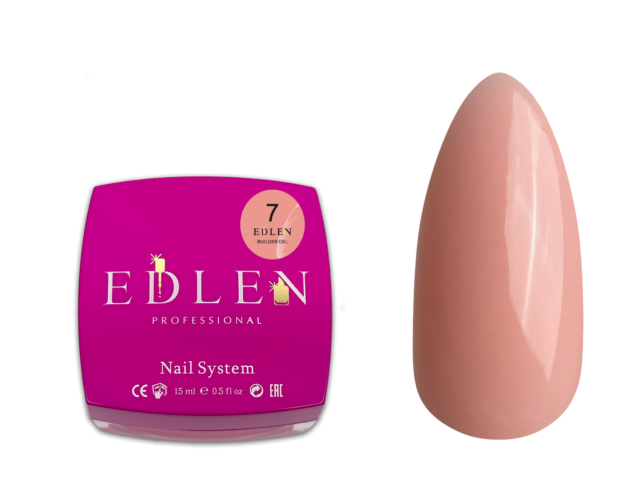 Edlen builder gel 15 мл номер 7(персиковий)