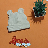 Дитяча трикотажна шапочка для немовлят весна осінь 36 підходить за рахунок відворота і на більше вік