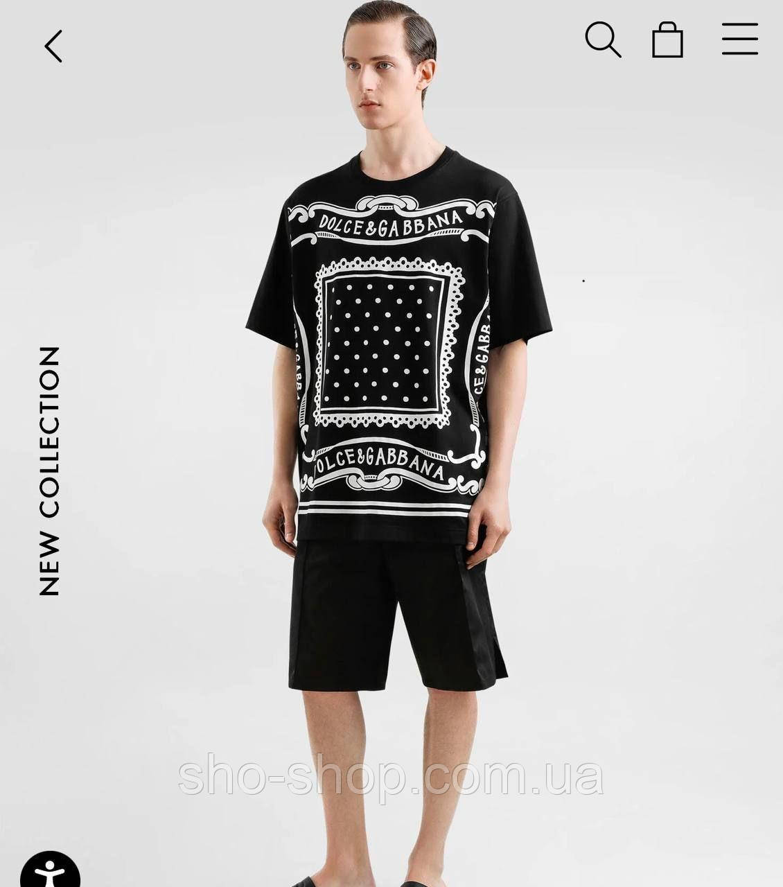 Чоловича футболка Dolce&Gabbana чоловіча футболка Футболка DOLCE GABBANA TShDGn020 Туреччина, фото 1