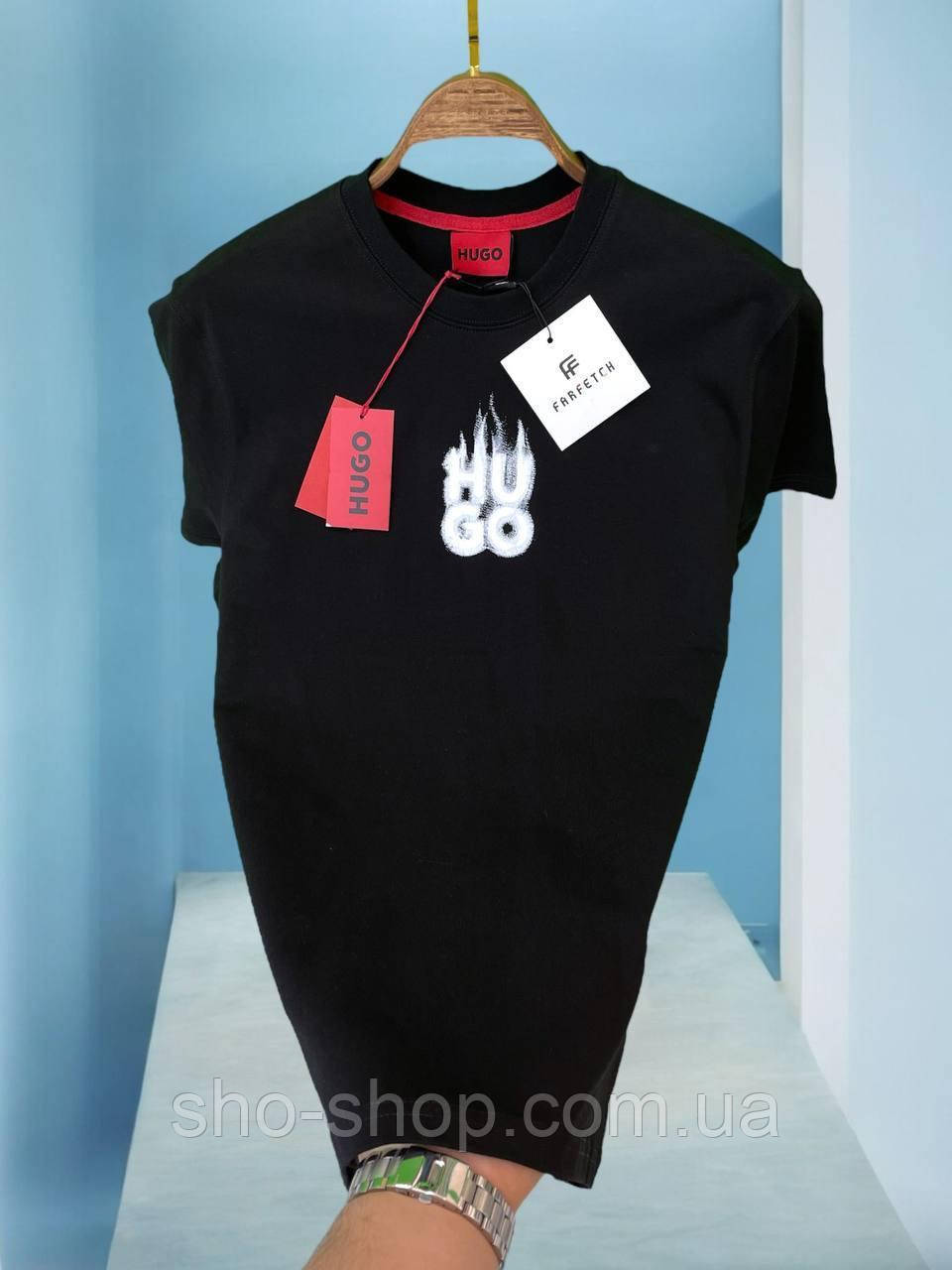 Чоловича футболка Hugo Boss чоловіча футболка Футболка HUGO BOSS LUX TShHBn047 Туреччина, фото 1