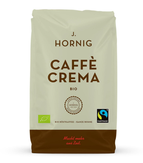 Кава J. Hornig Caffe Crema Bio в зернах 1 кг