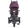 Дитячий триколісний велосипед El Camino MODENA ME 1193 Purple з поворотним сидінням, фото 2