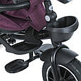 Дитячий триколісний велосипед El Camino MODENA ME 1193 Purple з поворотним сидінням, фото 3