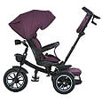 Дитячий триколісний велосипед El Camino MODENA ME 1193 Purple з поворотним сидінням, фото 5