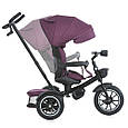Дитячий триколісний велосипед El Camino MODENA ME 1193 Purple з поворотним сидінням, фото 6