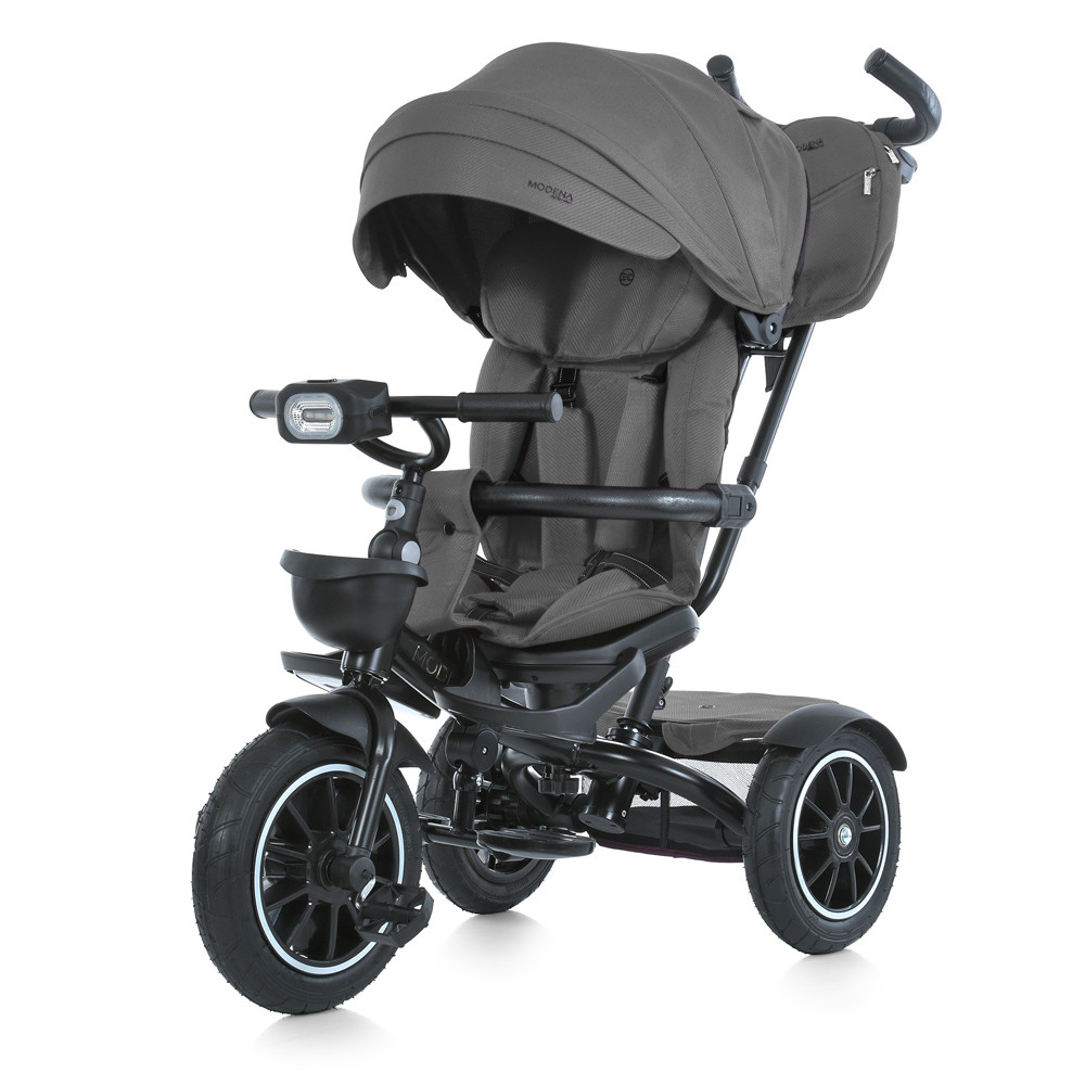 Дитячий триколісний велосипед El Camino MODENA ME 1193 Gray з поворотним сидінням, фото 1