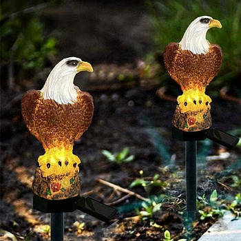 Набір 2шт Садовий світильник на сонячній батареї 43,8см Орел / Декоративне освітлення саду / Ліхтар для саду