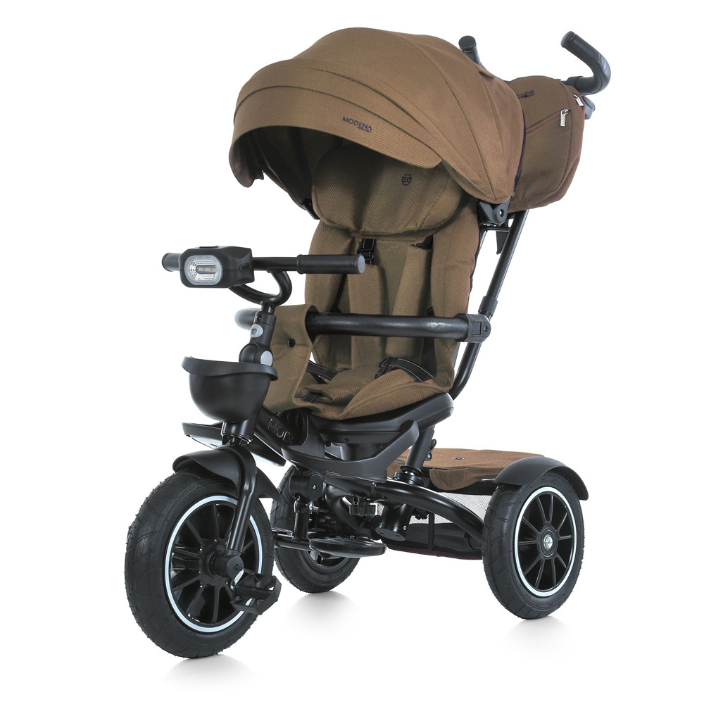 Дитячий триколісний велосипед El Camino MODENA ME 1193 Beige Praline з поворотним сидінням, фото 1