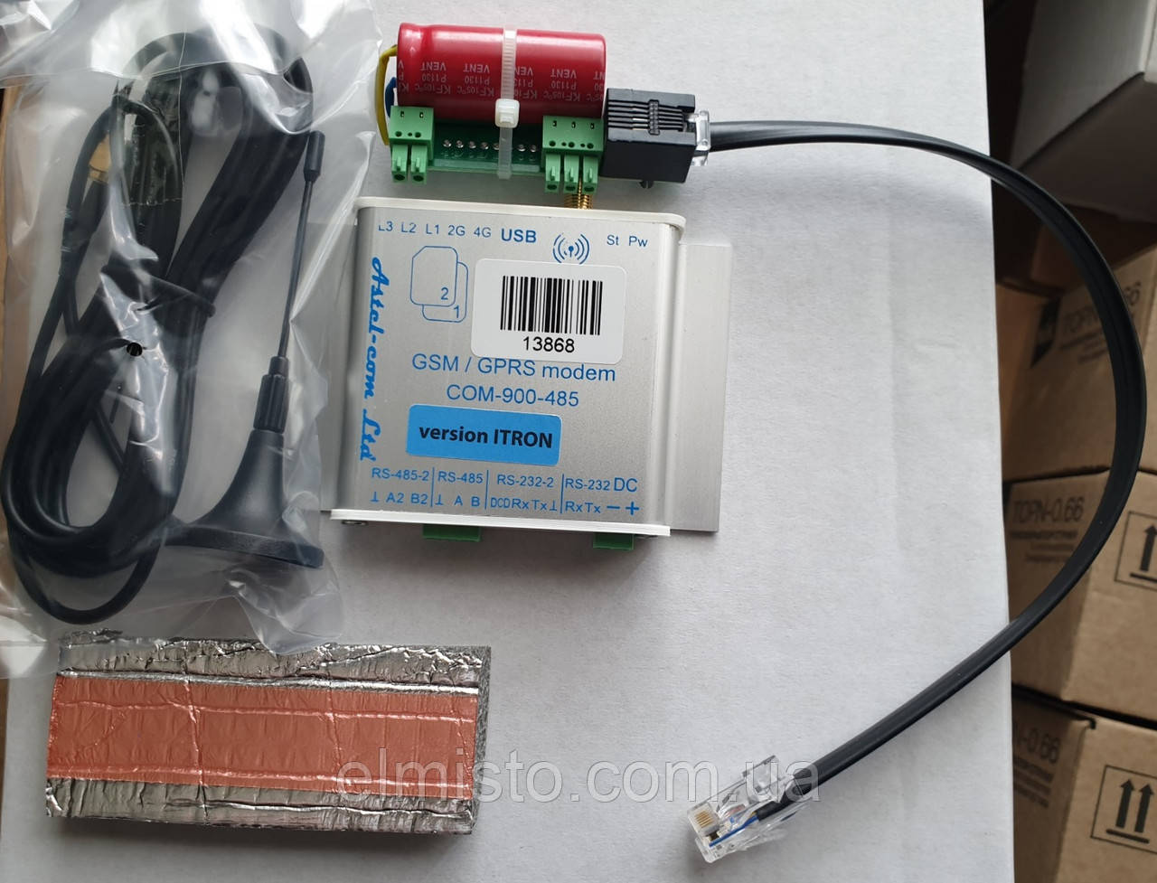 GSM/GPRS-модем СОМ-900-ITR-4 (LTE, GPRS, CSD, порт RS-485, порт USB, 1 SIM) для для лічильників ITRON ACE6000, SL7000