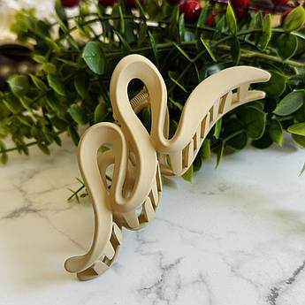 Крабик для волосся Хвилька світло-бежевий