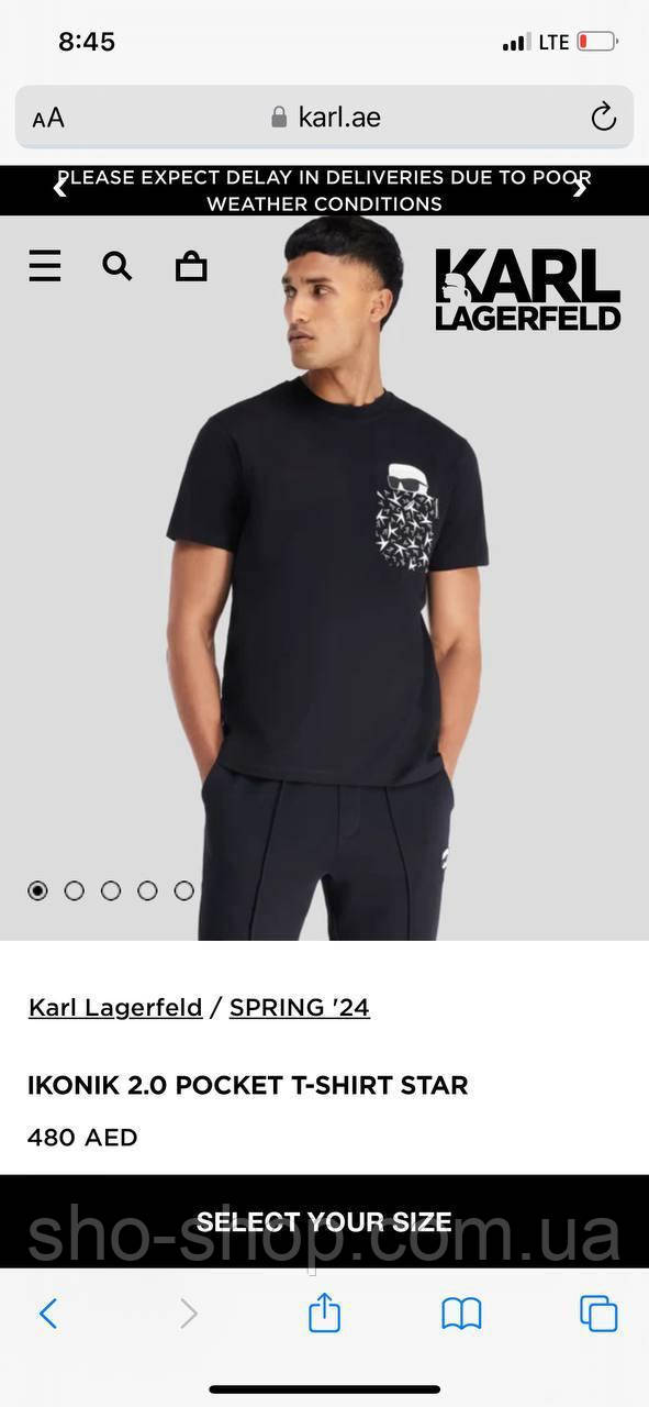 Чоловича футболка Karl Lagerfeld чоловіча футболка Футболка KARL LAGERFELD TShKLn008 Туреччина, фото 1