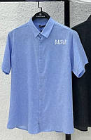 Рубашка мужская голубая на кнопках Турция Норма M