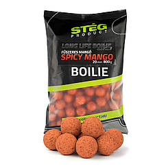 Бойли варені Steg Long Life Boilie 20mm 800g Spicy Mango