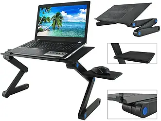 Стол для ноутбука Laptop table T8 з кулером