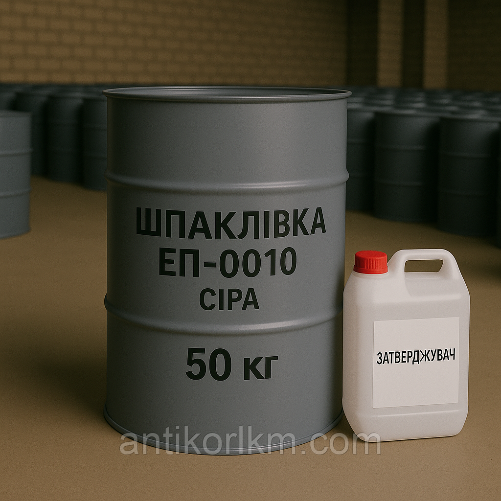 Шпаклівка ЕП-0010 Епоксидна, Сіра, 50 кг