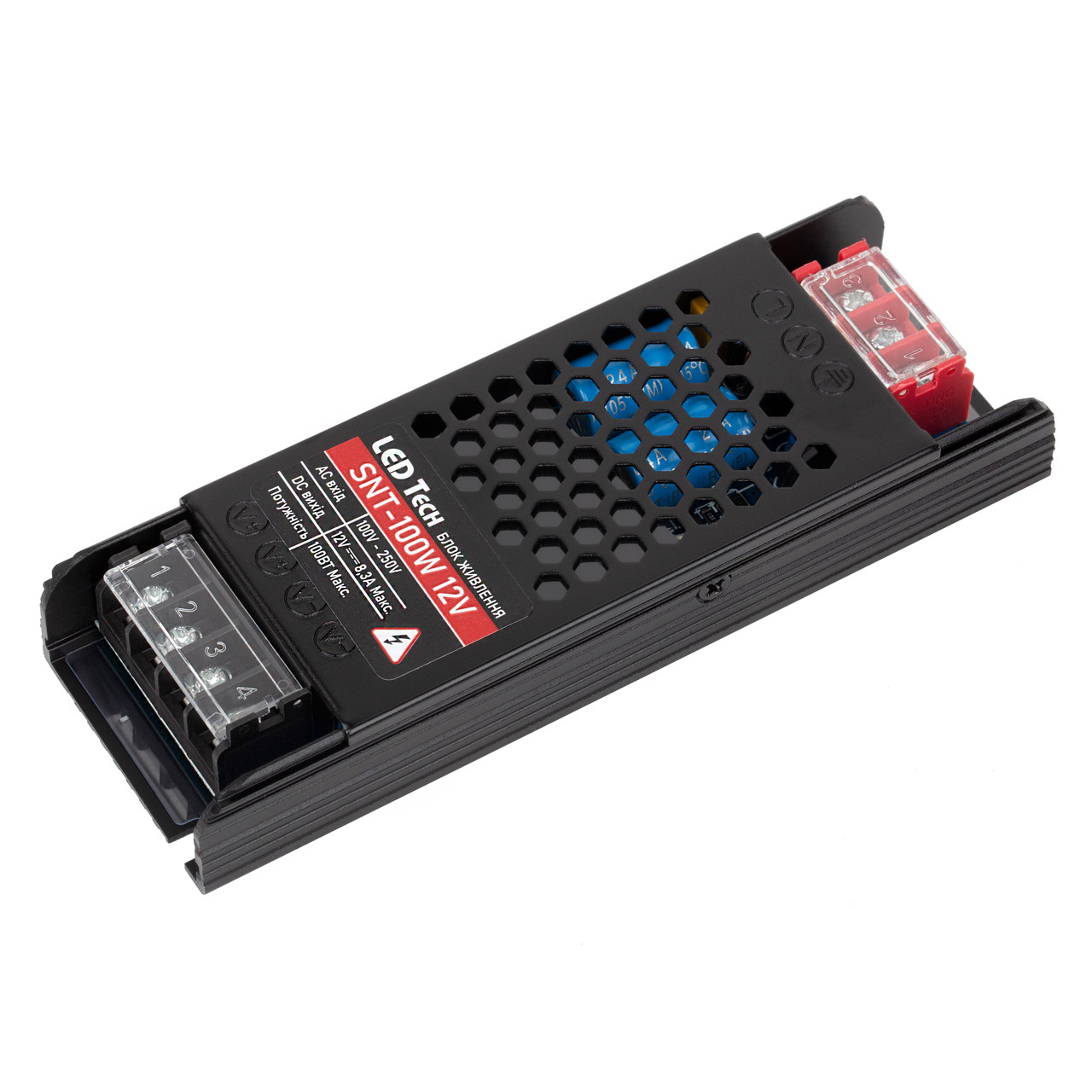 Блок живлення LEDTech 12v 8,3а 100 Вт. Преміальна тонка серія "SNT". Гарантія 2 роки