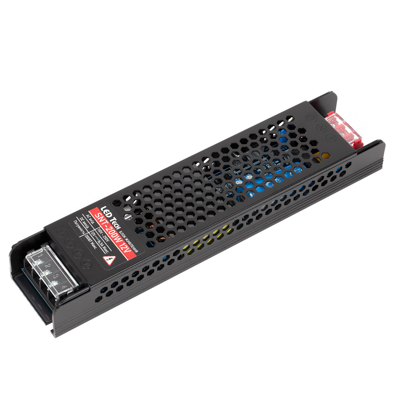 Блок живлення LEDTech 12v 16,5а 200 Вт. Преміальна тонка серія "SNT". Гарантія 2 роки