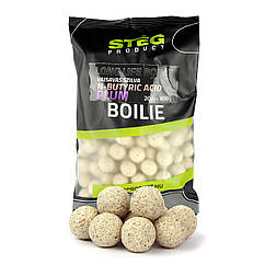 Бойли варені Steg Long Life Boilie 20mm 800g N-Butyric Acid-Plum