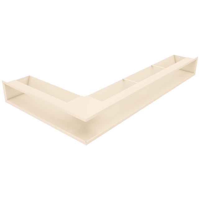 Вентиляційна решітка для камінів 95х800х450 SAVEN Angle Вентеляційні решітки для каміна кутова права кремова