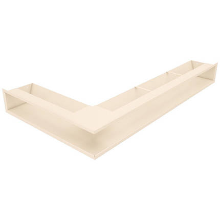 Вентиляційна решітка для камінів 95х800х450 SAVEN Angle Вентеляційні решітки для каміна кутова права кремова, фото 1