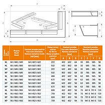 Вентиляційна решітка для камінів 95х800х450 SAVEN Angle Вентеляційні решітки для каміна кутова права кремова, фото 5
