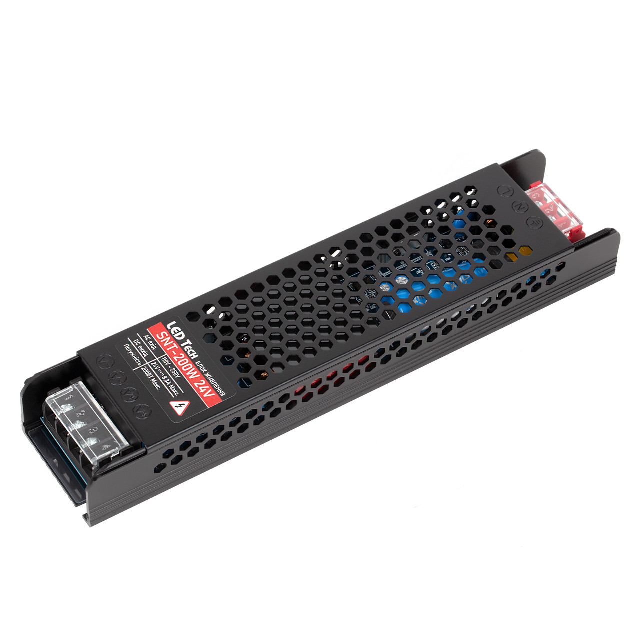 Блок живлення LEDTech 24v 8,5а 200 Вт. Преміальна тонка серія "SNT". Гарантія 2 роки